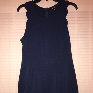 Perfect Navy Scalloped Romper